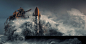 General 1600x814 nature photography landscape apocalyptic digital art sea storm Cape Canaveral space shuttle Discovery