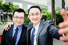 Business persons taking selfieAsia, China - East Asia, Taiwan, 30-39 Years, Adult