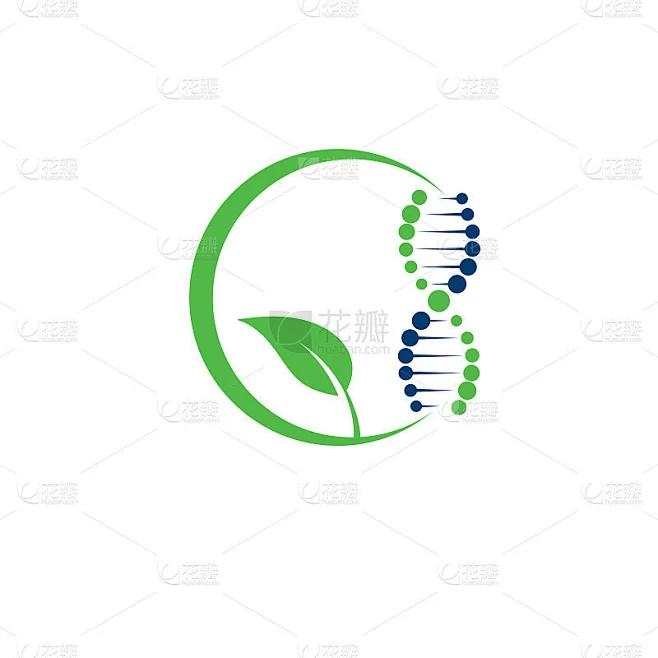 01-DNA载体绿叶素材-花瓣网