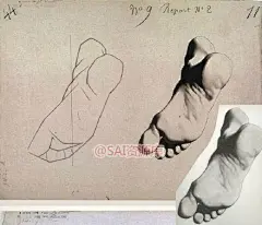 #SAI资源库# 动漫人物脚与手的肢体线稿绘画参考。自己收藏练习，转需~