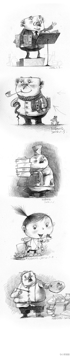 抹茶猫Meow采集到复古儿童插画