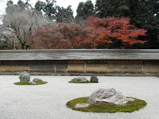 龙安寺 枯山水 日本庭园 (7)