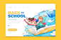 Back to school landing page template