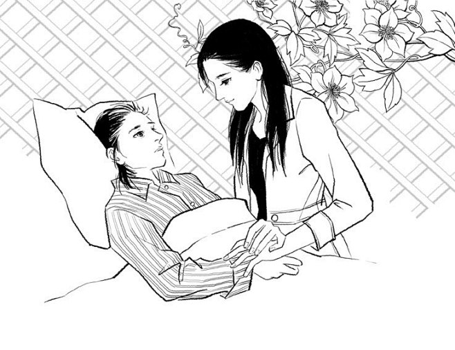 知止黑白插画