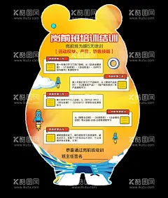 卡通异形牌设计  - 源文件下载【酷图网】异形牌,手举牌,培训海报,培训班,卡通海报,卡通素材,金融培训班,卡通异形牌,卡通背景,金融素材,研习班,毕业证,创意毕业证,创意结业证,提升班,