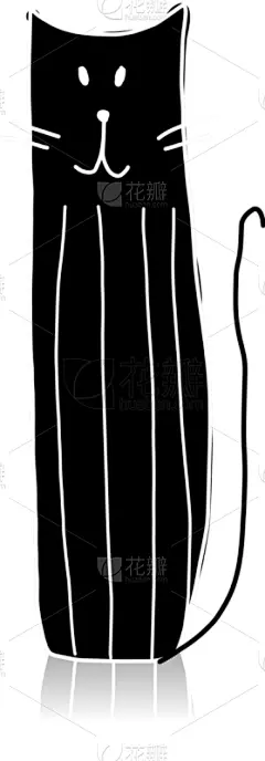 草图,猫,式样,黑色,可爱的,家庭,铅笔,简单,壁纸,剪影