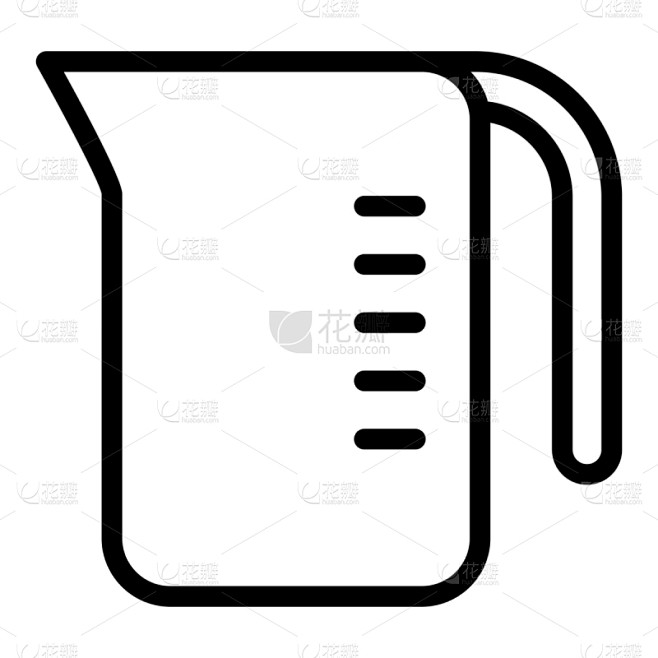 量壶,线图标,量杯,饮料,测量工具,杯,塑胶,直的,烹调用具,烹调