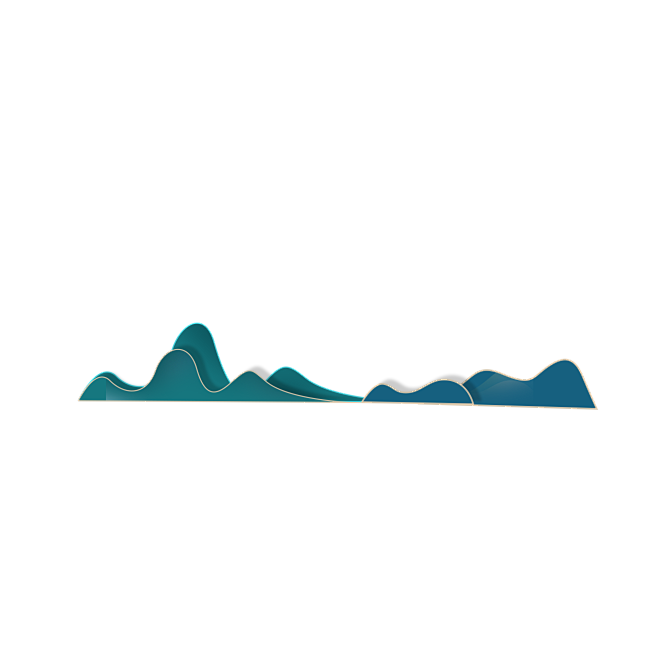 山纹线条国风山水线条元素国潮山纹素材