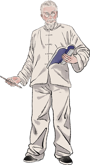中医专家 插画 PNG