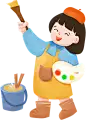 画画小孩