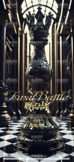 酒吧ktv收官之战宣传海报  - 源文件下载【酷图网】海报,酒吧,夜店,收官,国际象棋,王者,收官,月末,月底,日常,