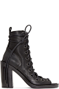 Ann Demeulemeester - Black Lace-Up Sandals