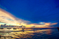 光色彩旅行风景晚霞海滩涠洲岛滩涂广西北海