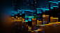 abstract trading chart with big data and infographics. 3d fintech concept background with glowing candle chart - digital idea 個照片及圖片檔