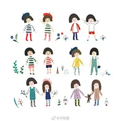天真童趣的插画风格，绘本风格少女心十足~ #插画狂想# ​
ins：okaytina ​ via @小清新水彩插画 ​
