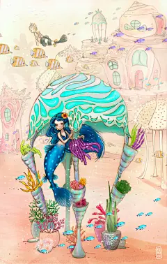 Florist mermaid maid