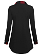 Gaharu Women's Swing Tunic Notch Collar Ladies Button Sweatshirt Long Sleeve Pullover Shirt Tops at Amazon Women’s Clothing store