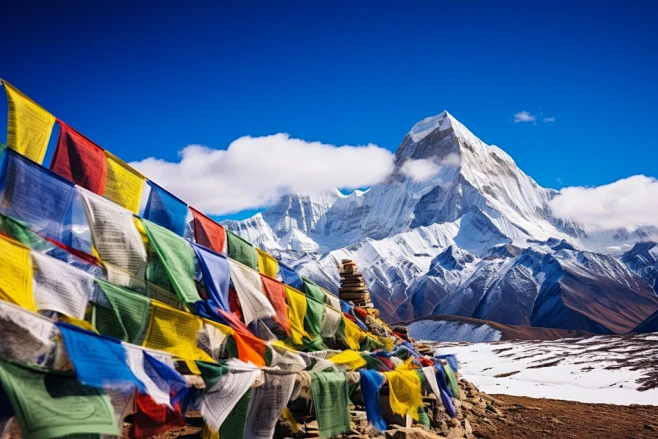 朝圣旅游西藏经幡自然风光经幡摄影图-花瓣网