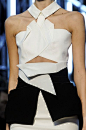 门襟PlacketBlack and White @ Roland Mouret Spring 2013 - Details  #PFW Paris Fashion Week