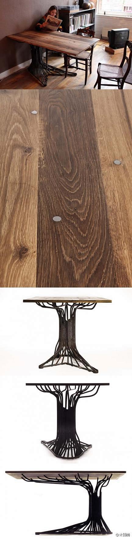 以橡树为概念设计的系列家具产品。设计师用...