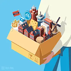 #设计秀# 住在阿姆斯特丹和首尔的设计师Coen Pohl受两种不同风格的地域城市景观启发，绘制了一系列的插画作品  看似简单，但其中的脑洞或光影却非常棒！电路板上的城市，想想就能拓展为一部科幻片…… ​​​​