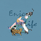 enjoy life_Eve-3L__插画师作品_涂鸦王国gracg.com