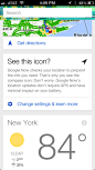 Google Now iPhone home, feeds screenshot