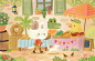 animals autumn Cat characterdesign ChildrenIllustration cute Fall Nature opheliehoney ophelieortal