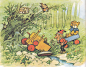 Teddybuch / Ein Tag wie kein anderer / Bild 4 : Mein grosses farbiges Teddybuch Ein Bilderbuch von Fritz Baumgarten Illustrationen: Fritz Baumgarten > Ein Tag wie kein anderer Unipart-Verlag (Stuttgart / Deutschland; 1989) ex libris MTP