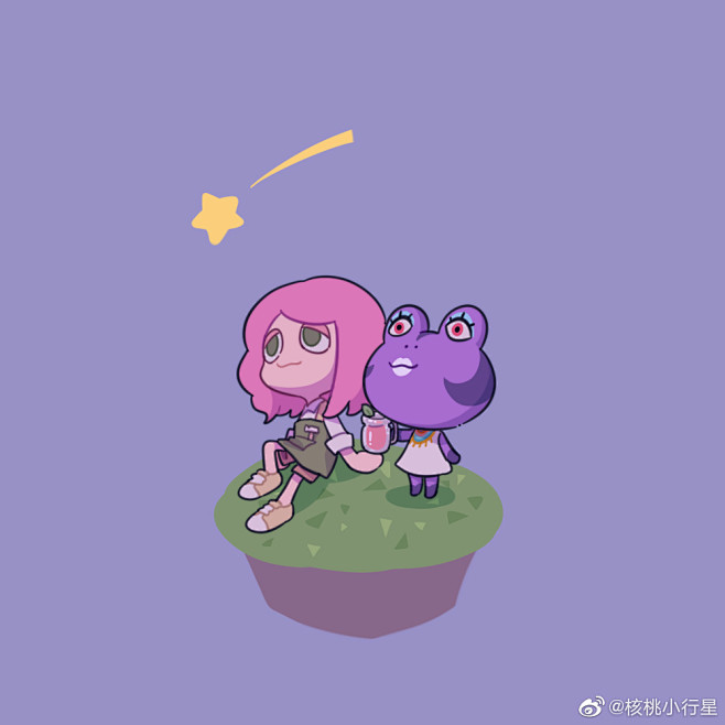 ❤关注公众号：星期五治愈星球，更多插画、...