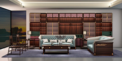 艾书龙专注家具设计采集到客厅类（沙发 休闲椅 茶几 厅柜）