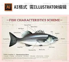 卡通手绘五谷海鲜深海鱼大排档美食菜单西餐插画海报矢量设计素材-淘宝网