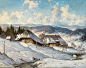德国画家Karl Hauptmann (1880-1947)#油画#作品-各种雪景