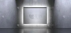 室内背景与盒子海报和灯光