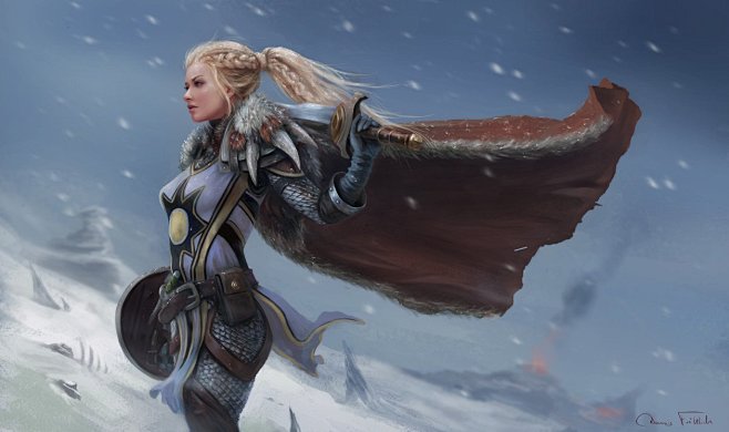魔兽同人画作分享：大雪中的银色北伐军