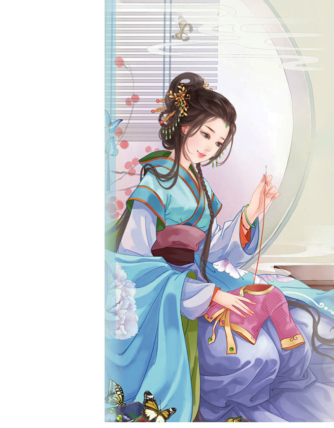 古风美女女性古装插画唯美美女美人古风人物古风女子倾国倾城妩媚仙侠