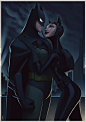 Batman and Catwoman, Leandro Franci : This is me trying to move away from my comfort zone a little. I usually work with bright colors and lights, and wanted to make something with very low lightning to grasp how hues and values were supposed to work in th