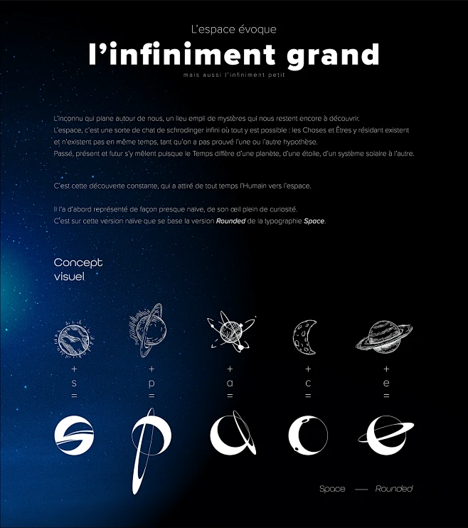 design logo Space typography -花瓣网