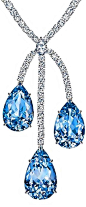 Harry Winston's Aquamarine & Diamond Drop Necklace