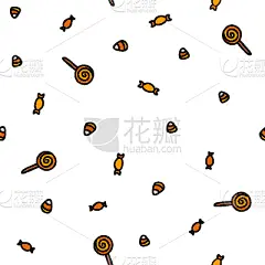 偏好,棒棒糖,四方连续纹样,分离着色,可爱的,白色,图像,南瓜,庆祝