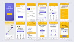为移动应用提供平面设计模板