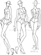 服装设计人物速写草图【模特形体结构50P】人体姿势设计DA0035-淘宝网