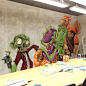 Facebook Singapore Office Mural : Was really honored and stoked to be invited to paint a mural for Facebook Singapore Office.10 spray painted characters in total covering the whole wall. Characters are based from different game platforms like World of War