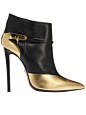 Cesare Paciotti gold and black booties