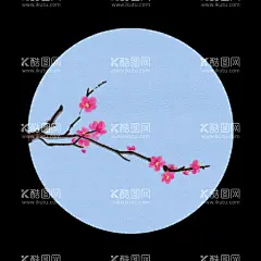 腊梅  - 源文件下载【酷图网】植物,花卉,手绘风,中国画,梅花,腊梅