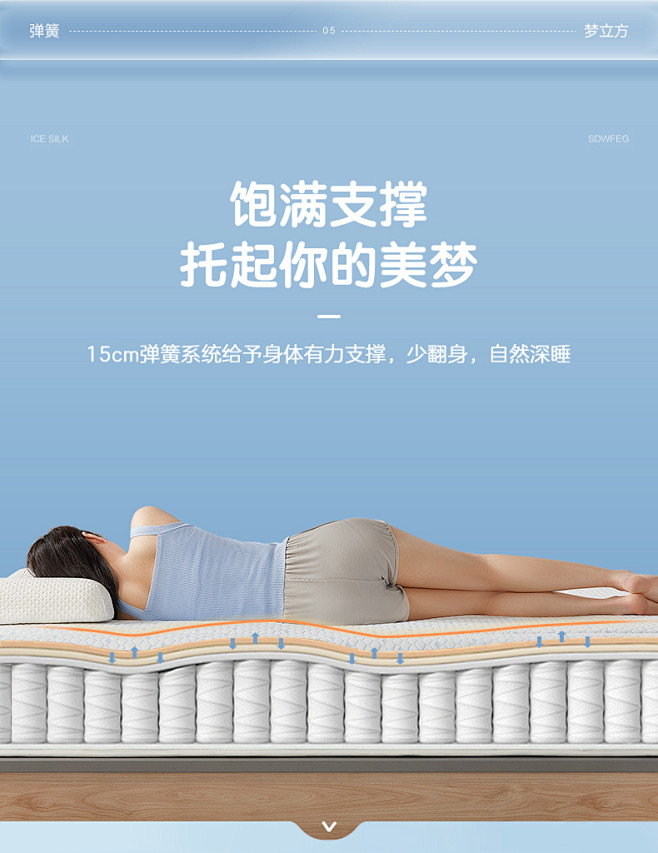 全友家居席梦思床垫防螨抗菌垫子卧室软硬两...