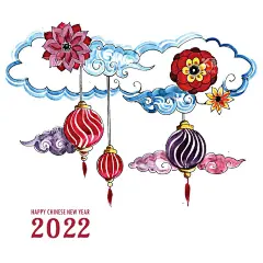 手绘2022新年    - 源文件下载【酷图网】手绘2022新年,水彩,2022,新年背景,中国新年,中国风,新年,新年快乐,恭贺新年,春节,新年贺卡,元旦,新春快乐,喜庆,