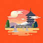 扁平 建筑 插画_百度图片搜索