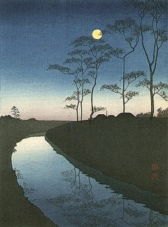 一个鹅几采集到川濑巴水