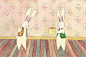 韩国插画家Lapinfee的小兔子 插画艺术--创意图库